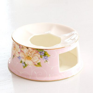 Керамичен нагревател за следобеден чай Огнена печка за топъл чай Европейски костен порцелан Аксесоар за съдове за кафе Театър за чай Топлоустойчива основа за чайник