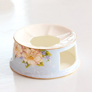 Керамичен нагревател за следобеден чай Огнена печка за топъл чай Европейски костен порцелан Аксесоар за съдове за кафе Театър за чай Топлоустойчива основа за чайник