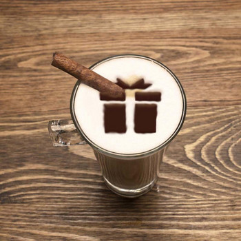 10 Σετ χριστουγεννιάτικο καλούπι ζωγραφικής για την Ημέρα του Αγίου Βαλεντίνου Πρότυπο σχεδίασης Fancy Coffee Powder Spreading Pad Καλούπι για εκτύπωση καφέ