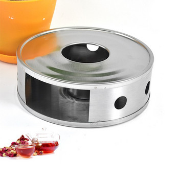 Универсална печка за чай от неръждаема стомана, поставка за нагревател за чай, нагревател за мляко, чайник, нагревателна свещ, основа за тенджери за чай и кафе, дропшип
