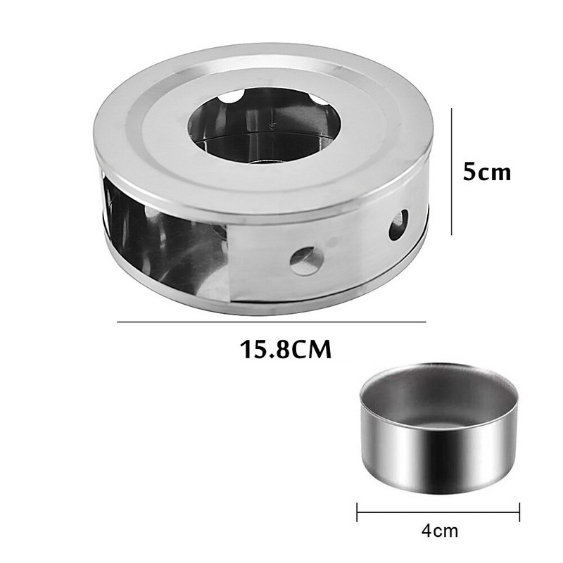 Universali arbatos viryklė nerūdijančio plieno arbatos šildytuvo stovas pieno šildytuvas arbatinukas šildomas žvakių pagrindas arbatos ir kavos puodams Dropship