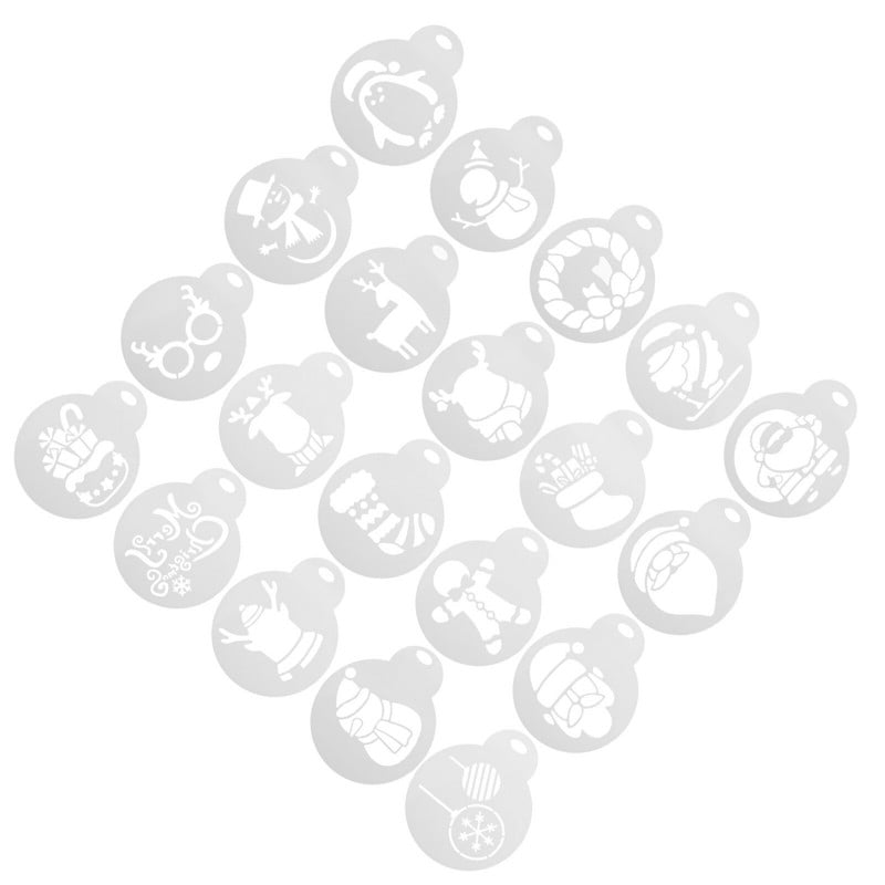 Karácsonyi sablonok Sablonok Domborítás Sütemény Stencil Torta Karácsonyi Sablon Újrafelhasználható Festmény Rajzkészlet Dekoráció Ünnepi forma