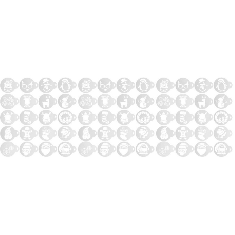 Karácsonyi sablonok Sablonok Domborítás Sütemény Stencil Torta Karácsonyi Sablon Újrafelhasználható Festmény Rajzkészlet Dekoráció Ünnepi forma