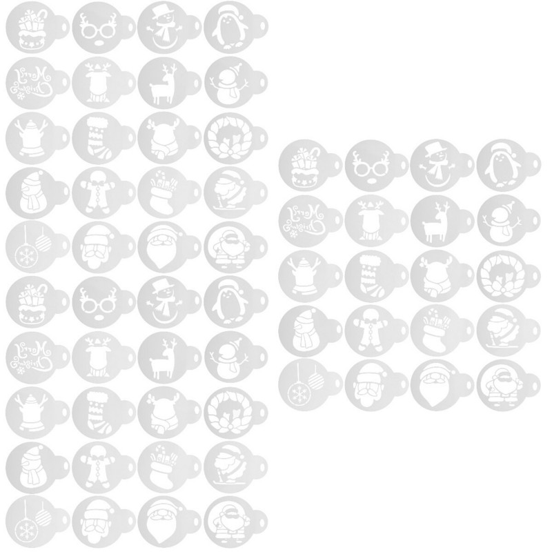 Karácsonyi sablonok Sablonok Domborítás Sütemény Stencil Torta Karácsonyi Sablon Újrafelhasználható Festmény Rajzkészlet Dekoráció Ünnepi forma