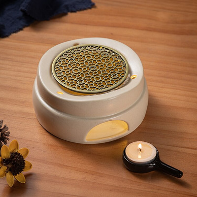 Творческа топла печка за чай Керамичен нагревател Китайски кунг-фу сервиз за чай Аксесоари за чай Свещ Нагревател Основа за чайник Нощна лампа Декор