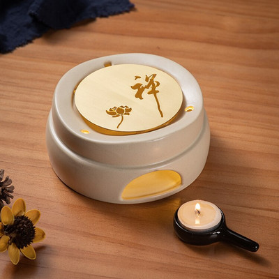 Творческа топла печка за чай Керамичен нагревател Китайски кунг-фу сервиз за чай Аксесоари за чай Свещ Нагревател Основа за чайник Нощна лампа Декор