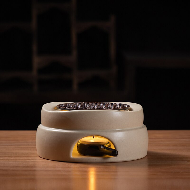 Творческа топла печка за чай Керамичен нагревател Китайски кунг-фу сервиз за чай Аксесоари за чай Свещ Нагревател Основа за чайник Нощна лампа Декор