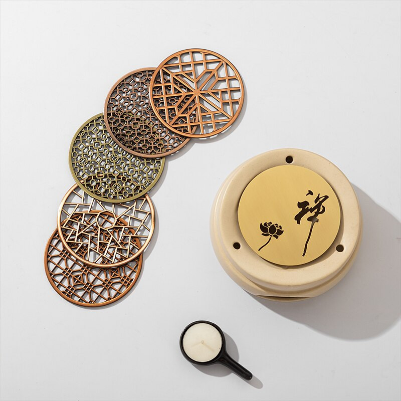 Творческа топла печка за чай Керамичен нагревател Китайски кунг-фу сервиз за чай Аксесоари за чай Свещ Нагревател Основа за чайник Нощна лампа Декор