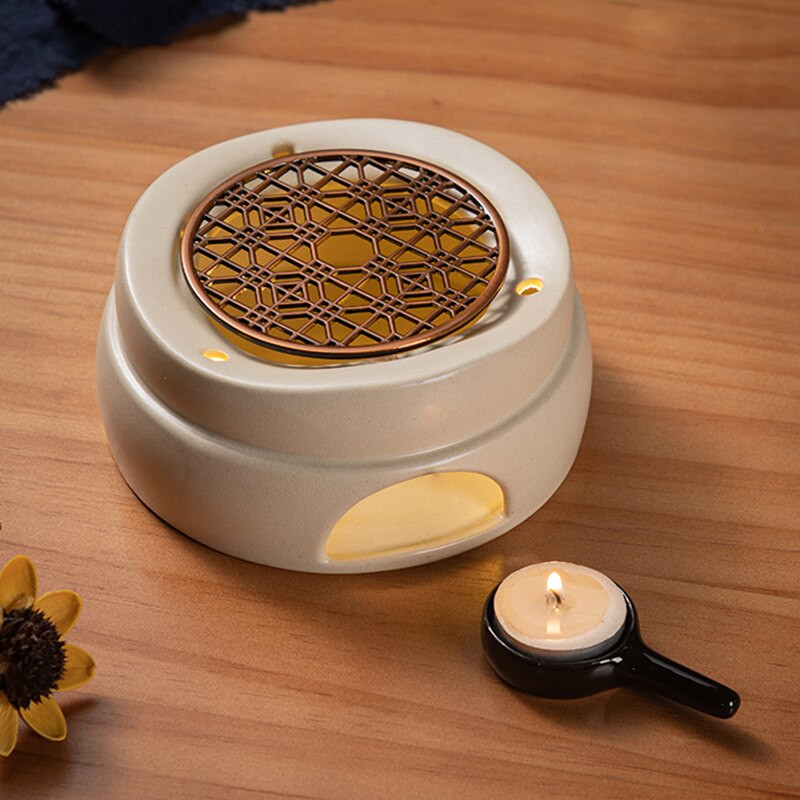 Творческа топла печка за чай Керамичен нагревател Китайски кунг-фу сервиз за чай Аксесоари за чай Свещ Нагревател Основа за чайник Нощна лампа Декор