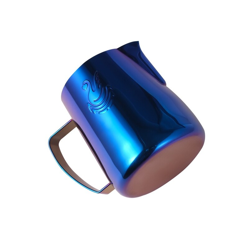 Cană de spumare a laptelui din oțel inoxidabil de 400 ml, ulcior de cafea, ulcior de smântână, barista, ulcior de artizanat pentru espresso latte pentru acasă