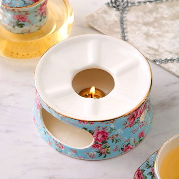 Цвете основа за чайник нагревателна основа свещ комплект за затопляне на чай стъклен чайник керамична изолация печка за чай аксесоари за сервиз за чай