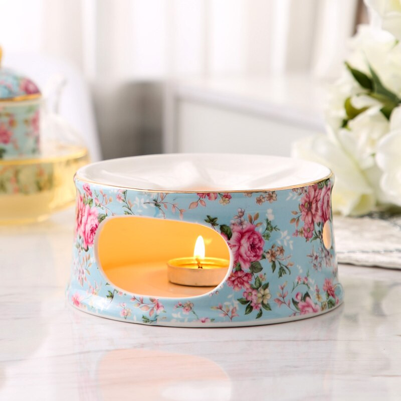 Gėlių arbatos puodo pagrindas šildymo pagrindas žvakė arbatos šildytuvo rinkinys stiklinis arbatinukas keraminė izoliacija arbatos viryklė arbatos rinkinio priedai