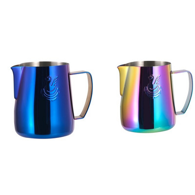LJL-400Ml Чаша за разпенване на мляко от неръждаема стомана Кана за кафе Кана за сметана Barista Craft Espresso Latte Art Кана за дома