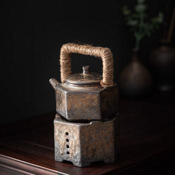 Vintage Σόμπα τσαγιού Κεραμικές Σόμπες Πέτρινων Σκεύη Ιαπωνικά πιο ζεστά Αξεσουάρ τσαγιού Διακόσμηση Σπίτι Νυχτερινό Φως Θερμαντήρα Κεριών