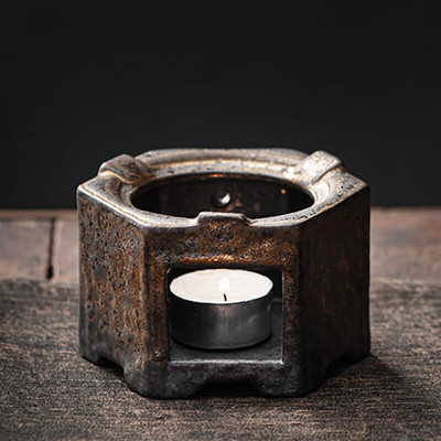 Винтидж печка за чай Керамични каменинови печки Японски нагреватели Аксесоари за чай Декорация Нагревател за свещ за нощна лампа