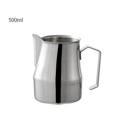 Rozsdamentes acél mérleggel Kávékancsó Húzható virágcsésze Cappuccino tejeskanna eszpresszó csésze Latte tejhabosító habosító kancsó