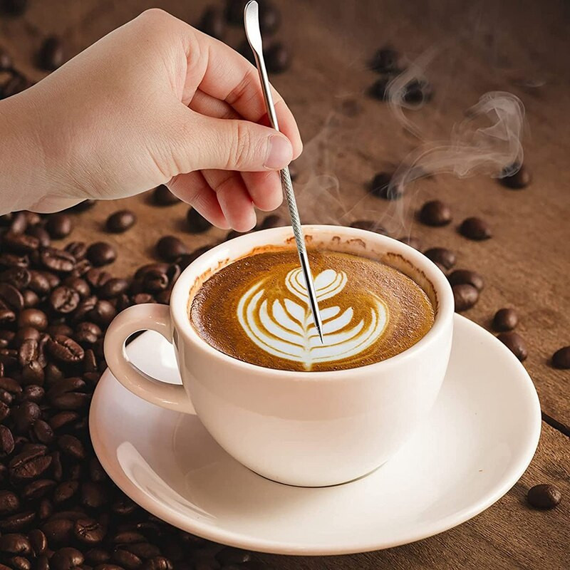 Rozsdamentes acél habosító kancsó, 600 ml tejhabosító Latte Art tollal, Barista eszközök eszpresszó cappuccino Latte Art
