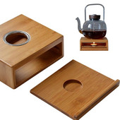 Бамбукова чаена свещ Нагревател Нагревателна изолация Основа Нагревателна основа на чайник Поставка за чаени свещи Нагревател на чайник Изолация на печка