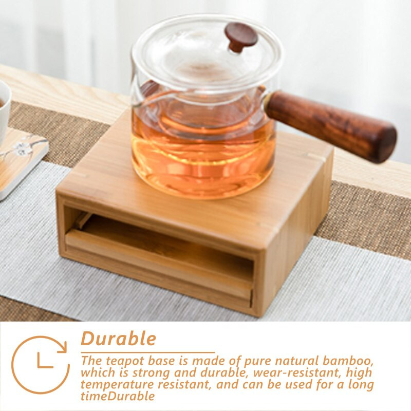 Бамбукова чаена свещ Нагревател Нагревателна изолация Основа Нагревателна основа на чайник Поставка за чаени свещи Нагревател на чайник Изолация на печка