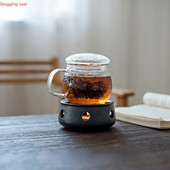 Основа за подгряване на керамичен чайник Основа за подгряване на чай Изолационна основа за затопляне на вода за чай Кафе Нагревател за вода Свещ Държач за нагревателна основа Чайни прибори