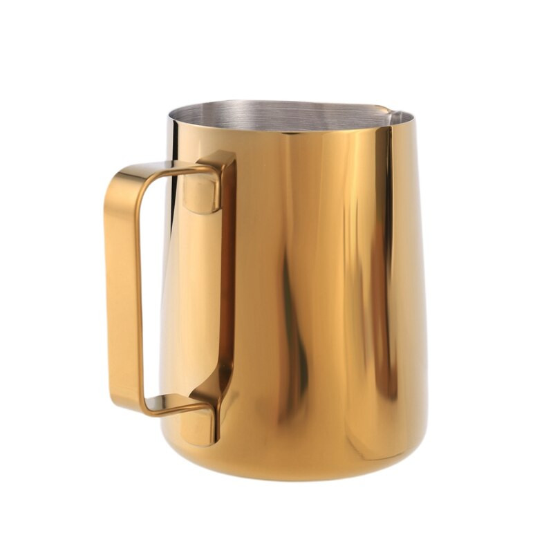 12Oz pieno putos puodeliai, nerūdijančio plieno kavos pieno putų ąsotis, puikiai tinka espreso kavos aparatams, pieno putotuvai