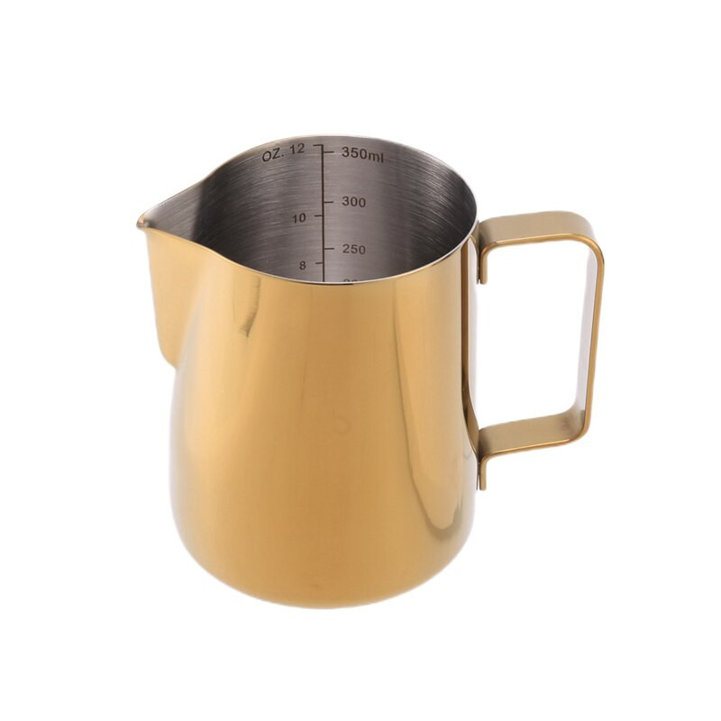 12 oz tejhabosító csészék, rozsdamentes acél kávés tejhabos kancsó, tökéletes eszpresszógépekhez, tejhabosítók