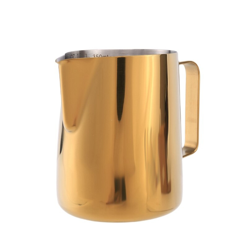 12 oz tejhabosító csészék, rozsdamentes acél kávés tejhabos kancsó, tökéletes eszpresszógépekhez, tejhabosítók