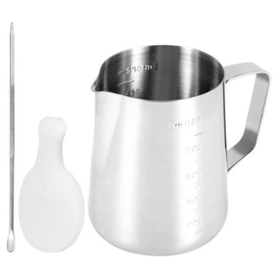 20 oz tejes pezsgőkanna méréssel, gőzkanna kávé cappuccino Latte Art eszpresszógépekhez tökéletes stb.