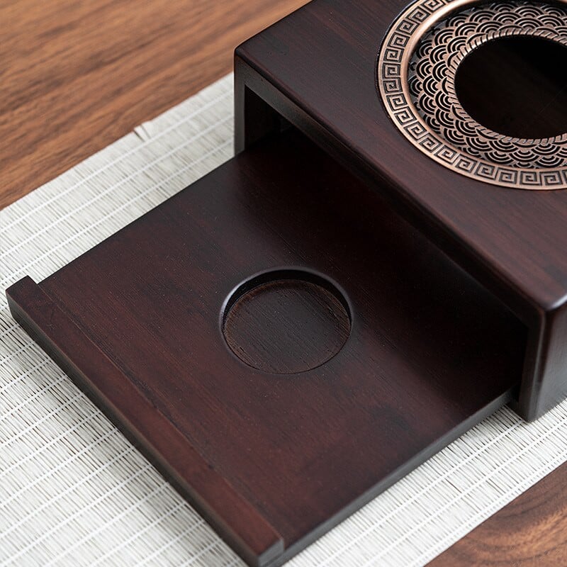 Bambuko arbatinuko šildytuvas Kiniškas virdulio stovas Kung Fu arbatos ceremonijos plokščias šildytuvas arbatos žvakių laikikliui ugnies viryklės