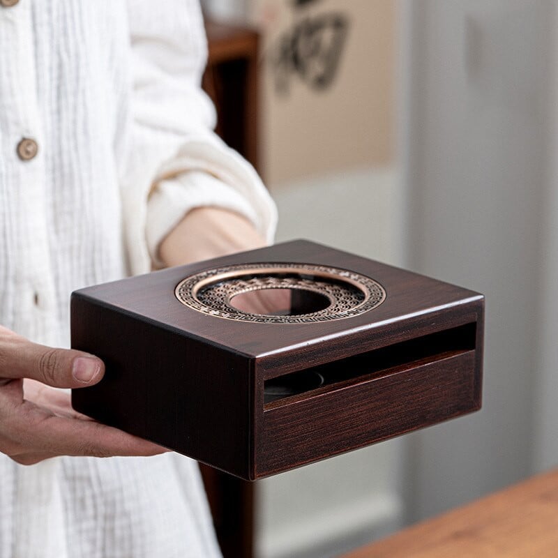 Bambuko arbatinuko šildytuvas Kiniškas virdulio stovas Kung Fu arbatos ceremonijos plokščias šildytuvas arbatos žvakių laikikliui ugnies viryklės