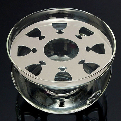 2021 НОВО Гореща разпродажба Нов прозрачен стъклен топлоустойчив кръгъл чайник По-топъл нагревател Основа Свещник DCS Dropship
