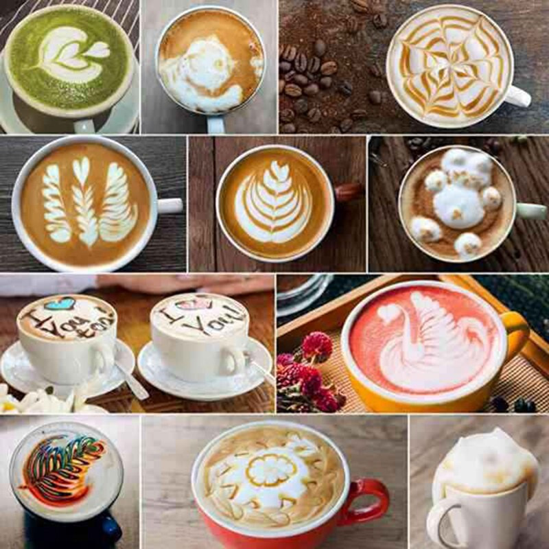 Oală efervescentă de lapte de 20 oz cu măsurare, oală cu abur pentru cafea, cappuccino, latte artă, perfectă pentru aparatele de espresso, etc.