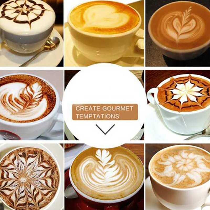 350 ml nerūdijančio plieno pieno putų ąsotis su dekoratyviniu rašikliu Pieno ąsotis Espreso kavos ąsotis Barista Coffee Latte