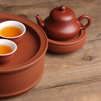 Βάση τσαγιέρα Zhu Ni Teapot Trivets πιατάκι για τσαγιέρα Κέρμα Kung Fu Tea Τελετή αποθήκευσης κόκκινου νερού Δίσκοι τσαγιού Βάση Chao Zhou Zhu