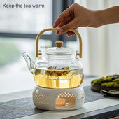 Kerámia teáskanna tartó talp tea melegítő szigetelő talp tea kávé tea melegítő vízmelegítő teáskanna melegítő talp