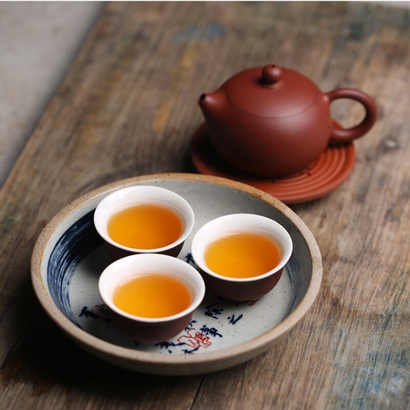 Китайска калиграфия Основа за чайник Керамика Чайник Подставки Чинийка за чайник Кунг-фу Чаена церемония Съхранение на вода Подноси за чай