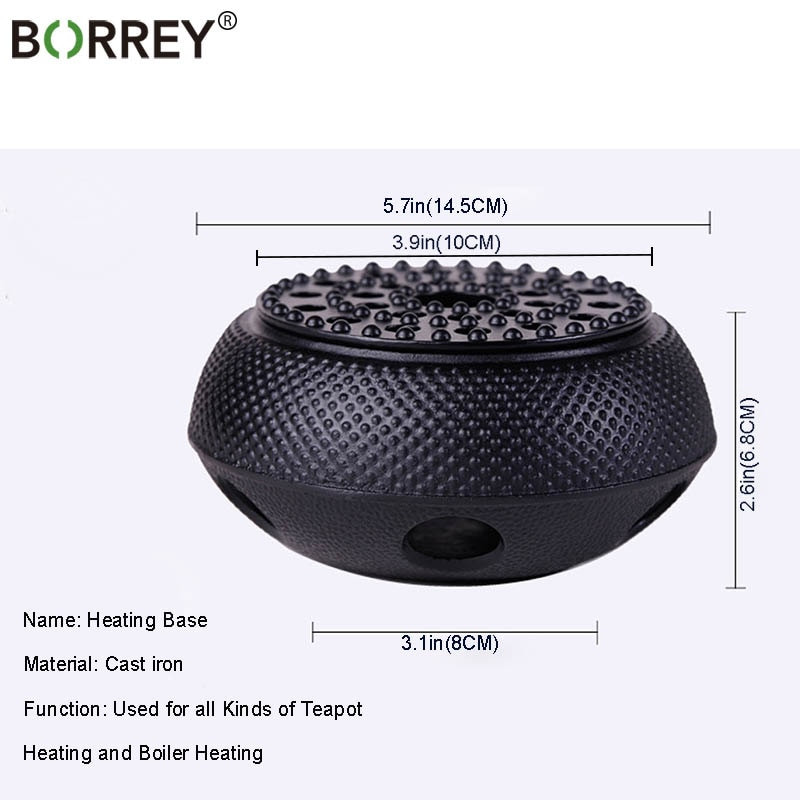 BORREY Čajnik od lijevanog željeza Držač držača Držač grijača kave i čaja Držač stalka za svijeće Baza za grijanje čaja Štednjak Dodaci za čaj