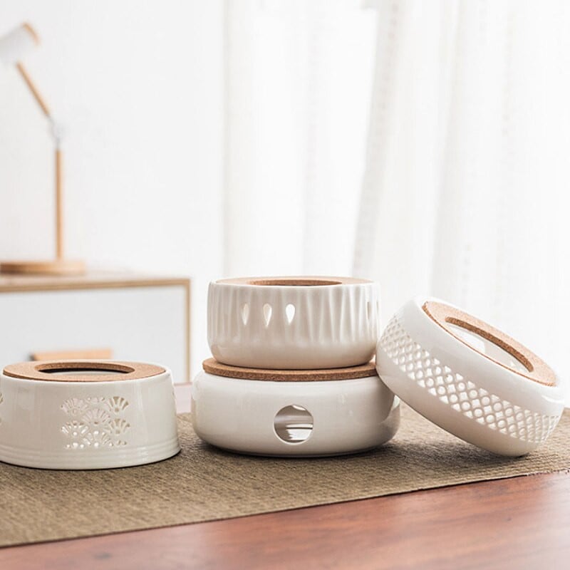 Основа за нагревател за керамичен чайник Основа за нагревател за чай Изолация за чай Кафе Затопляне на вода Свещ Нагревателна основа Държач Чай