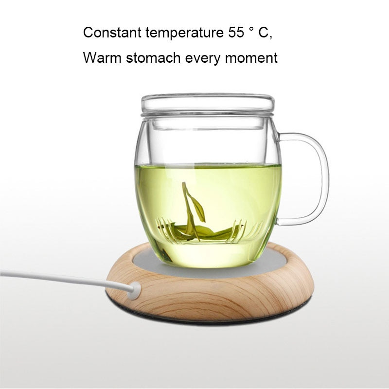 Patikimas USB puodelio šildytuvas Šilumos gėrimų puodelio kilimėlis Laikyti gėrimą šiltai Šildytuvas Puodeliai padėkliukas USB kavos šildytuvas arbatos puodelio šildytuvas