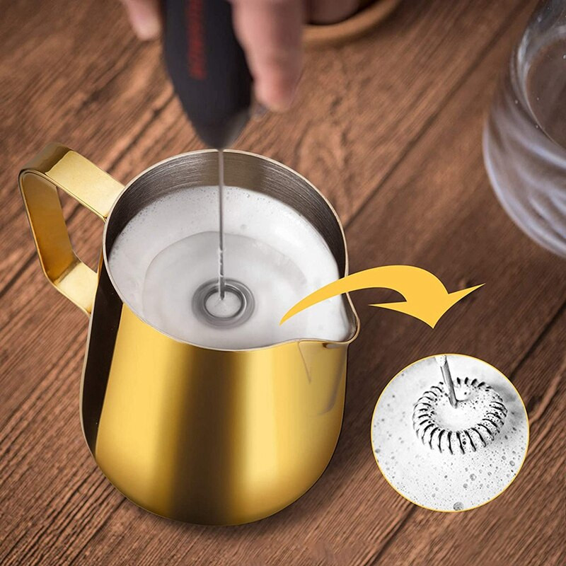 12 oz tejhabosító csészék, rozsdamentes acél kávés tejhabos kancsó, eszpresszógépekhez tökéletes, tejhabosítók