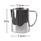 Tejkancsó 350 ml-es rozsdamentes acél habosító kancsó Virágcsésze kávé tejhabosító Latte Art tejhab eszköz Kávés edények