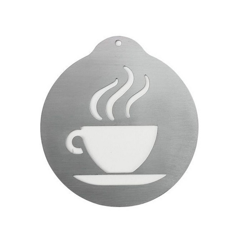 5 díszítő kávésablon Kávésablonkészlet Kávédíszítő formák Kávésablon Cappuccino sablonok