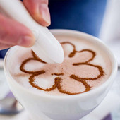 Coffee Latte Bird Latte Elektromos barkácsolás Art Pen Fűszerforma Szerszám Faragás Dekoráció Sütés Péksütemények Kreatív Kiegészítők Csokoládé