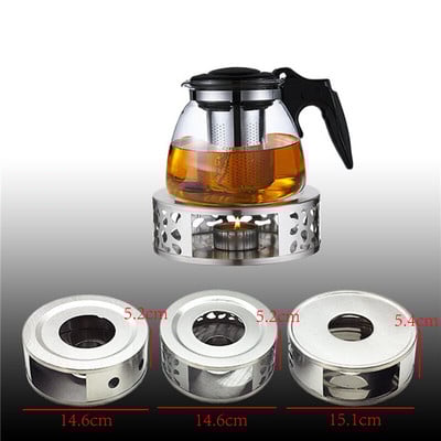 Преносим нагревател за чай Издръжлива нагревател за свещи от неръждаема стомана Поставка за лампи за чай Подставки Подгревател за кафе Нагревателна основа Поставка за чайник