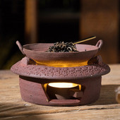 Vintažinė arbatos viryklė Rankų darbo raudonojo purvo smėlio Kūrybinės krosnys Kiniškos Kung Fu arbatos rinkinio priedai Žvakių šildytuvas Šildytuvo dekoro amatai