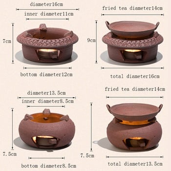 Εκλεκτής ποιότητας κουζίνα τσαγιού Χειροποίητη κόκκινη λάσπη με άμμο δημιουργικές σόμπες κινέζικο σετ τσαγιού Kung fu Αξεσουάρ Θερμοσίφωνο κεριών Θερμοφόρα διακόσμηση χειροτεχνίας