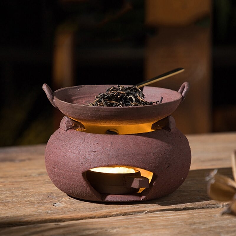 Vintažinė arbatos viryklė Rankų darbo raudonojo purvo smėlio Kūrybinės krosnys Kiniškos Kung Fu arbatos rinkinio priedai Žvakių šildytuvas Šildytuvo dekoro amatai
