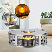 Žvakių arbatinuko šildytuvas nerūdijančio plieno buitinis arbatos stovas žvakių pagrindas tuščiaviduris šildytuvo stovas arbatinuko puodeliams pieno šildytuvas 1 vnt.