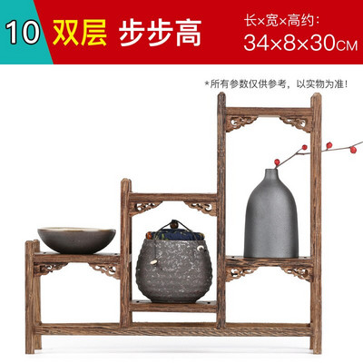 Mažas medžio masyvo, paprastas arbatos puodo laikiklis, senovinės ir įdomios lentynos vištienos sparneliai mediniai kiniško stiliaus arbatos puodo padėklas