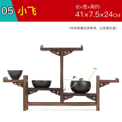 Mažas medžio masyvo, paprastas arbatos puodo laikiklis, senovinės ir įdomios lentynos vištienos sparneliai mediniai kiniško stiliaus arbatos puodo padėklas